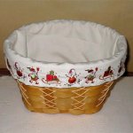 Oblong Wooden Plate Embroidery Cloth Basket