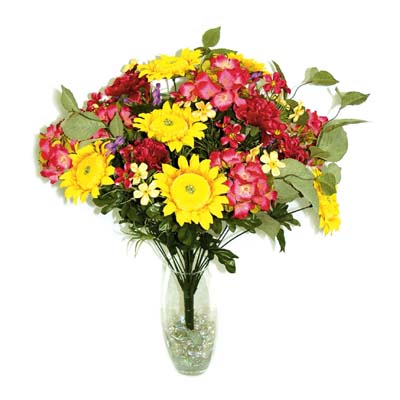 25" Mixed Large Bush x 36 with Sunflower, Zinnia